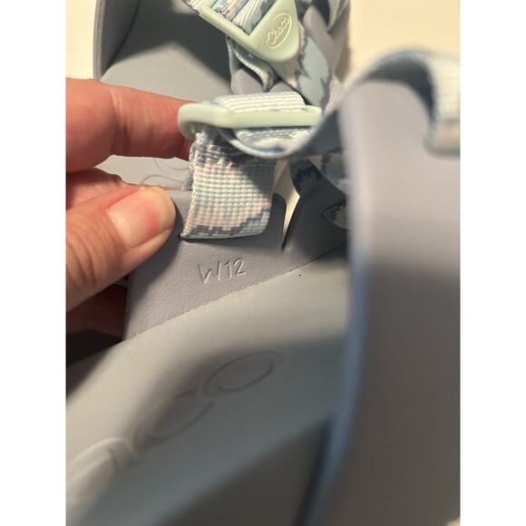 Chaco Slides Sandals Gray/Blue Womens Size 12 - Picture 6 of 6